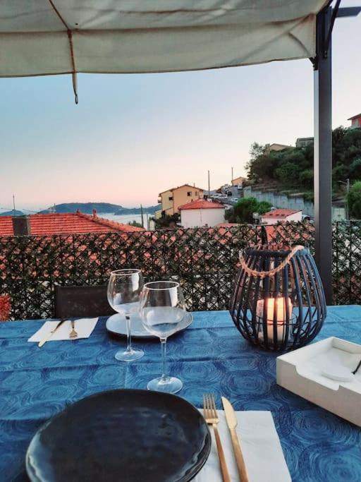 La Terrazza Sul Golfo Dei Poeti Con Vista Mare Pitelli Exterior foto