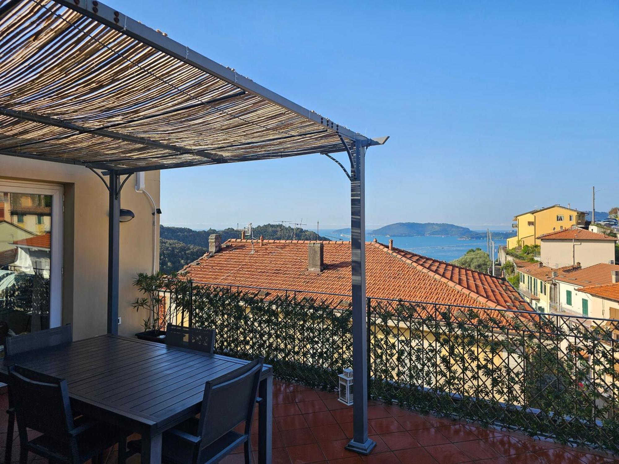 La Terrazza Sul Golfo Dei Poeti Con Vista Mare Pitelli Exterior foto